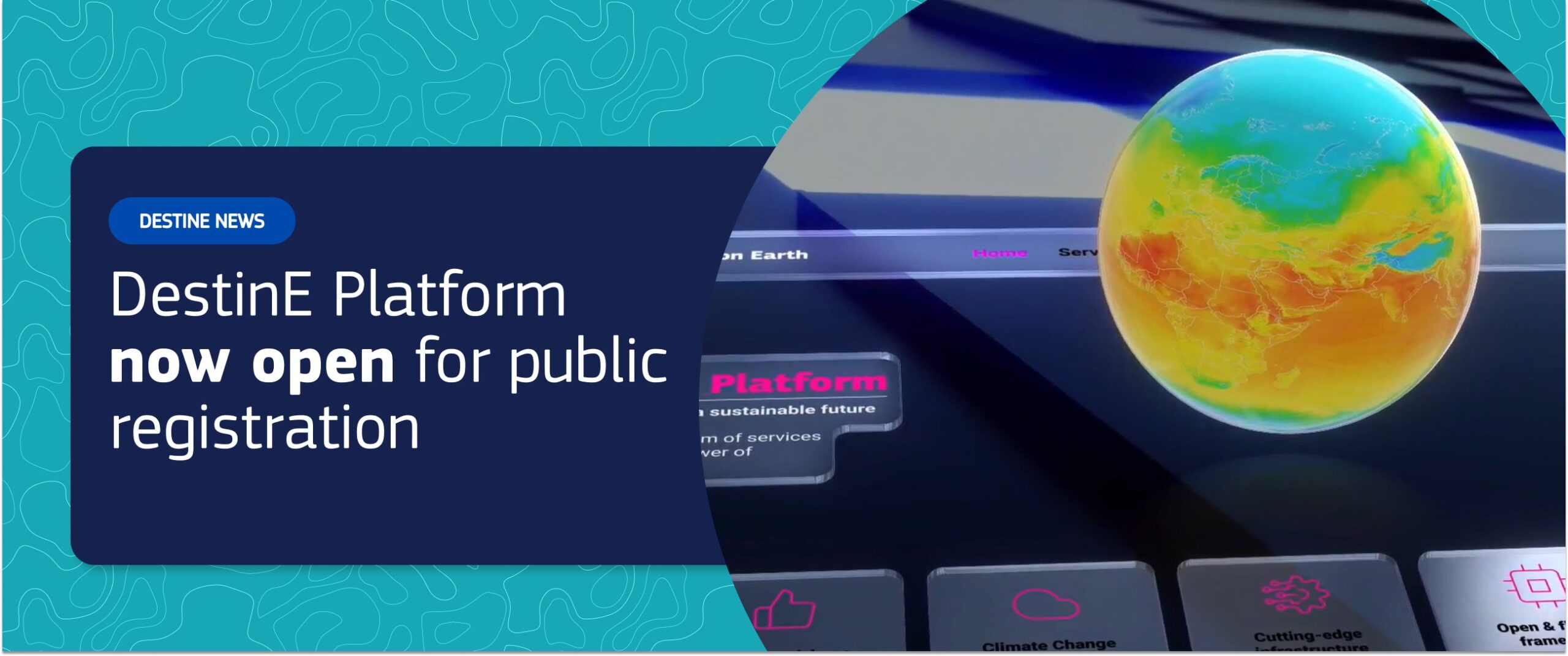 DestinE platform open banner